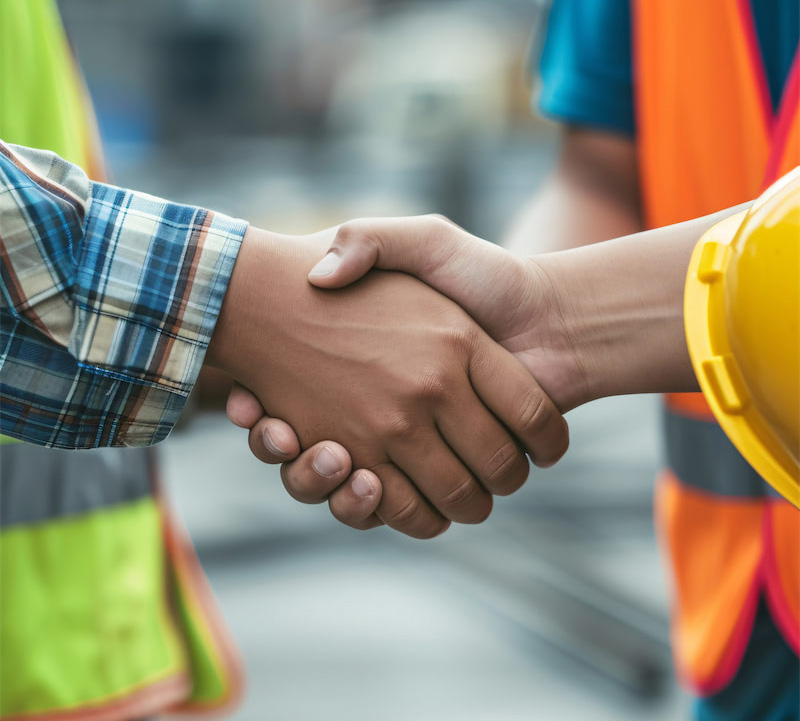 Heavy machinery working on demolition site
