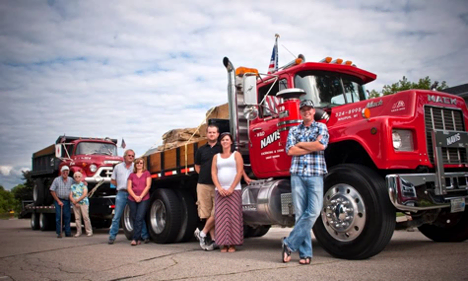 Heavy machinery working on demolition site